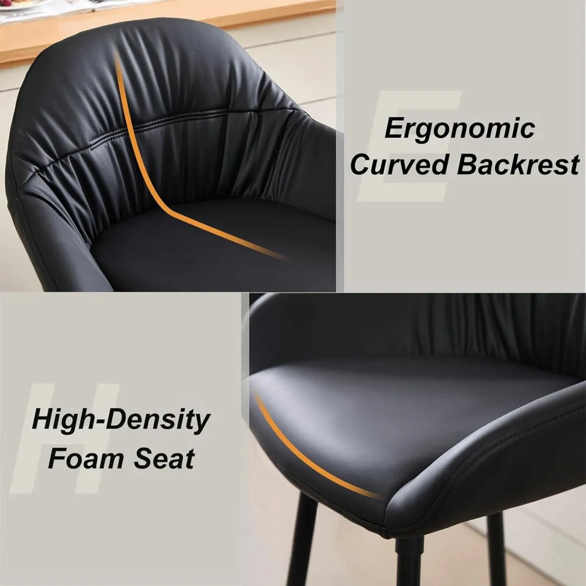 Set of 4 Brand New in Box Bar Stools -  PU Leather - Image 3