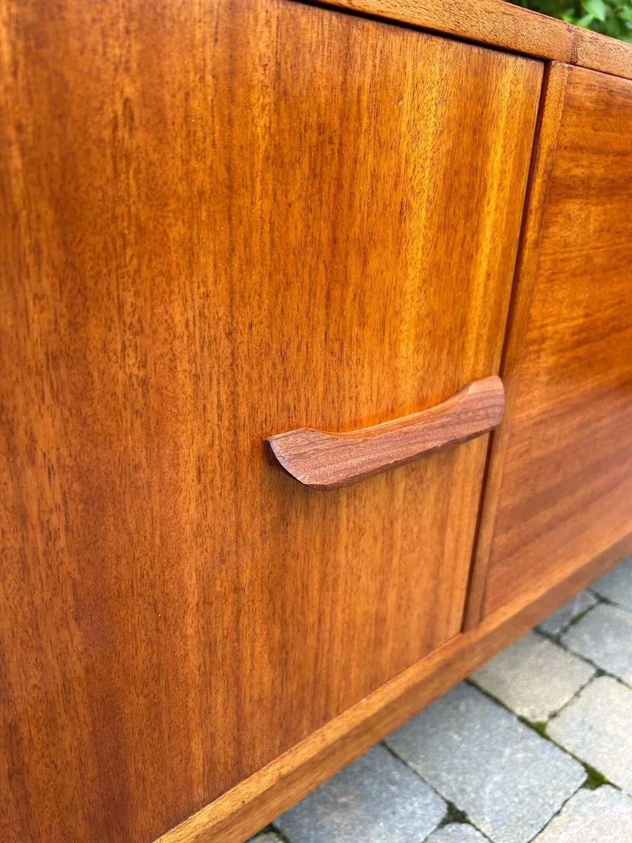 Mid century teak record cabinet sideboard - Image 2