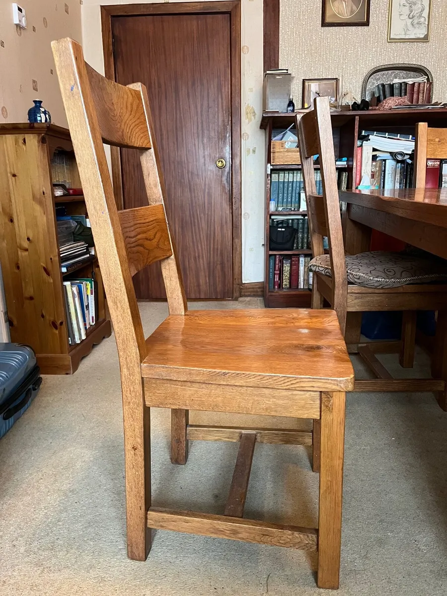 Solid Wood Farmhouse Table & 6 Chairs - Image 4