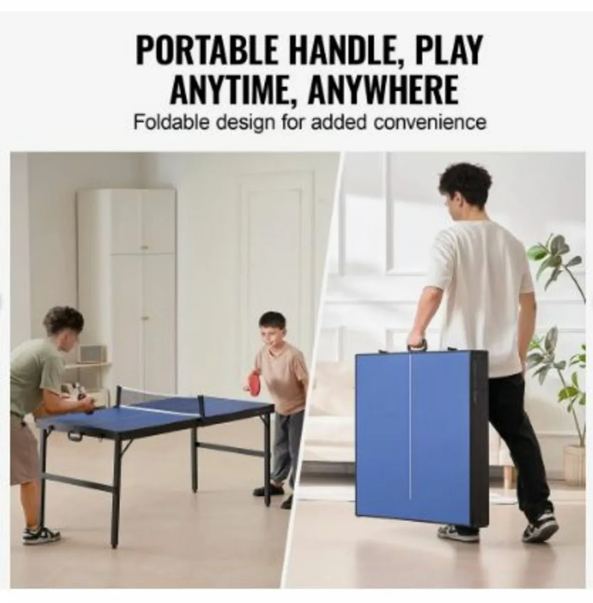 Ping Pong Table, Mid-Size Table Tennis Game - Image 3
