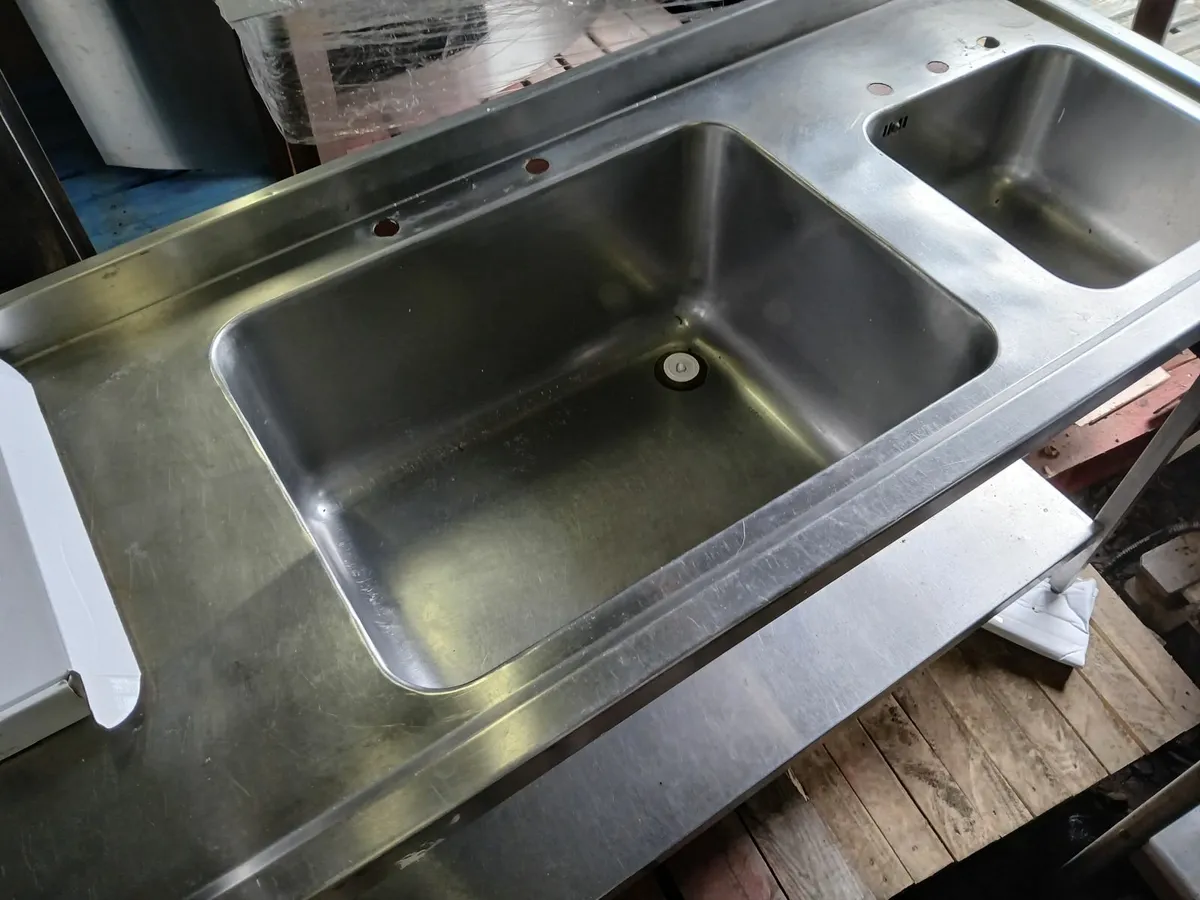 Staneless steel cabbinet double sink unit - Image 1