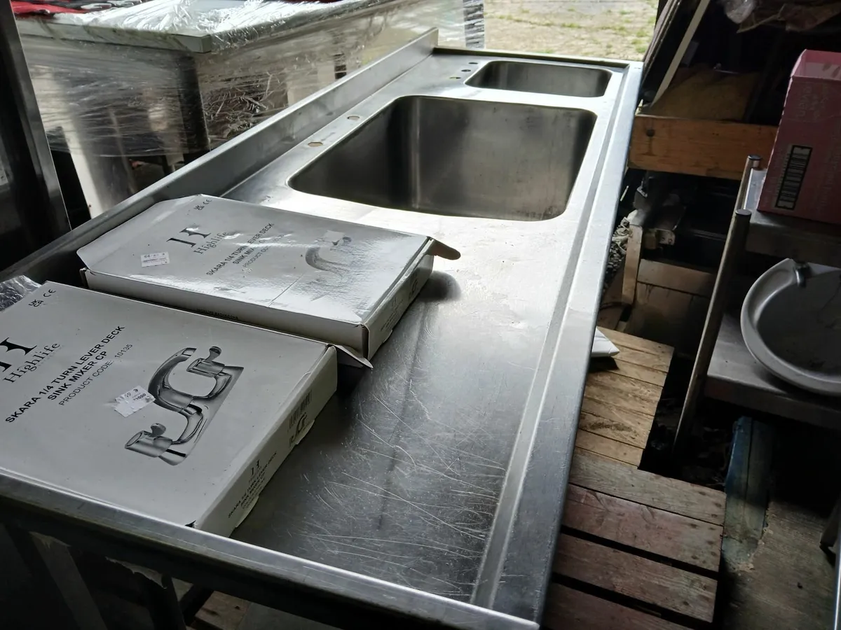 Staneless steel cabbinet double sink unit - Image 2