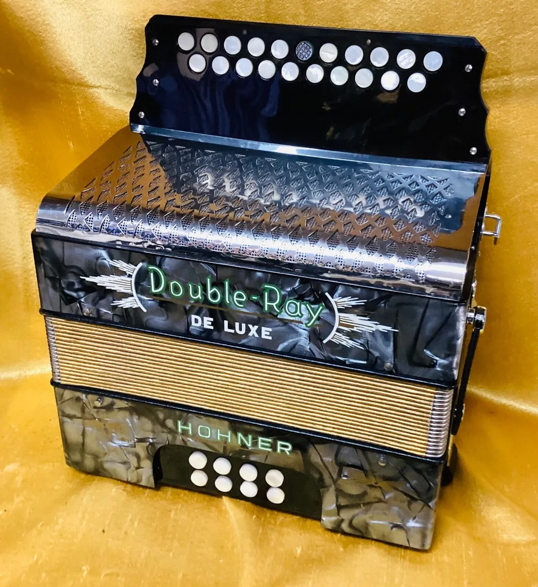 Hohner B/C 3 Voice Black Dot Accordion - Image 1