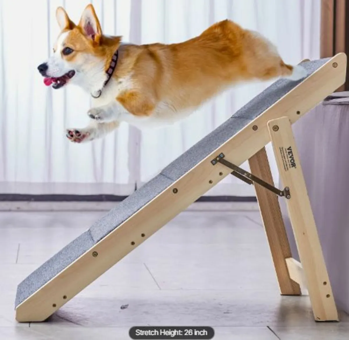 Wood Pet Stairs/Pet Steps, 2-in-1 Foldable Wooden - Image 4