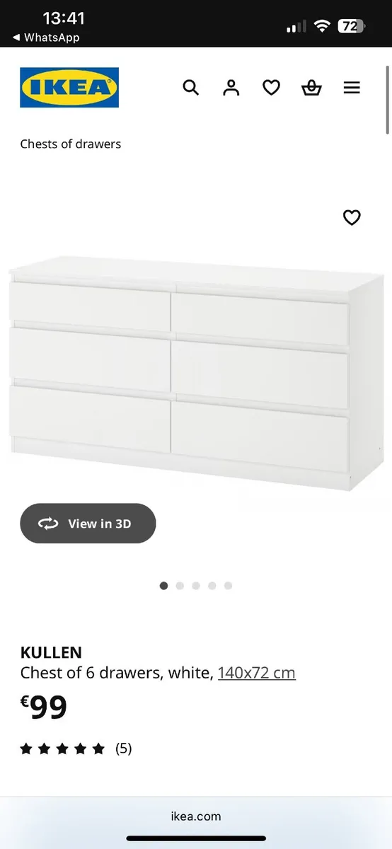 Kullen chest of 6 drawers - Image 2