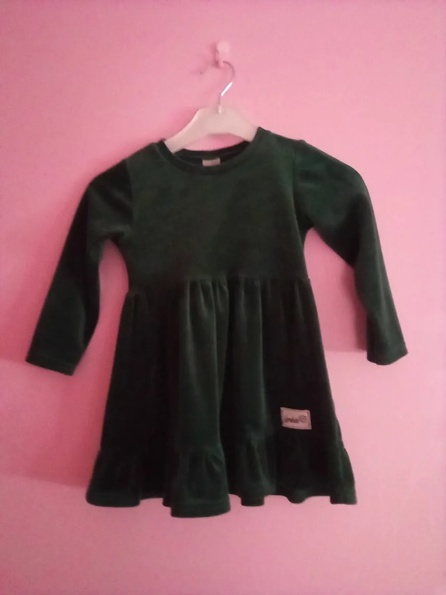 Green velvet dress