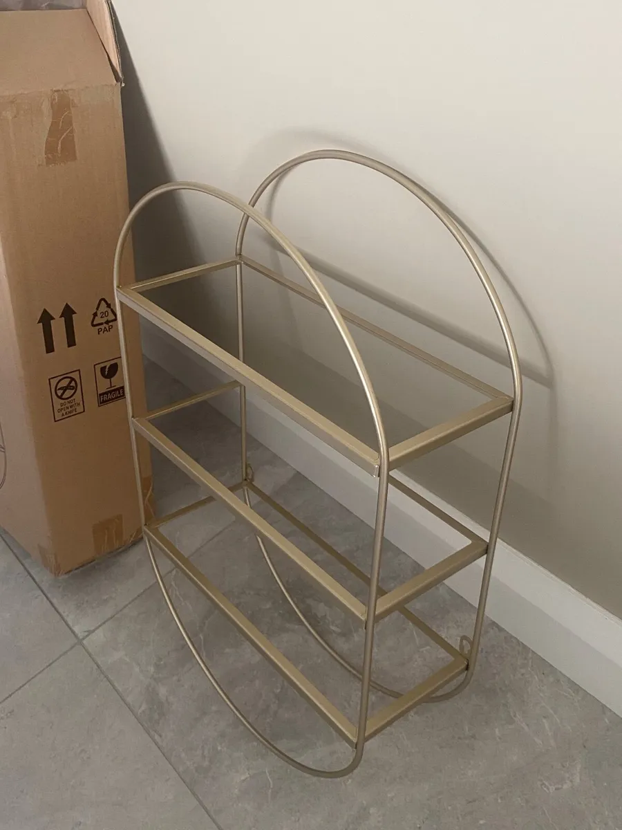Brass Oval Wall Shelf - Image 1