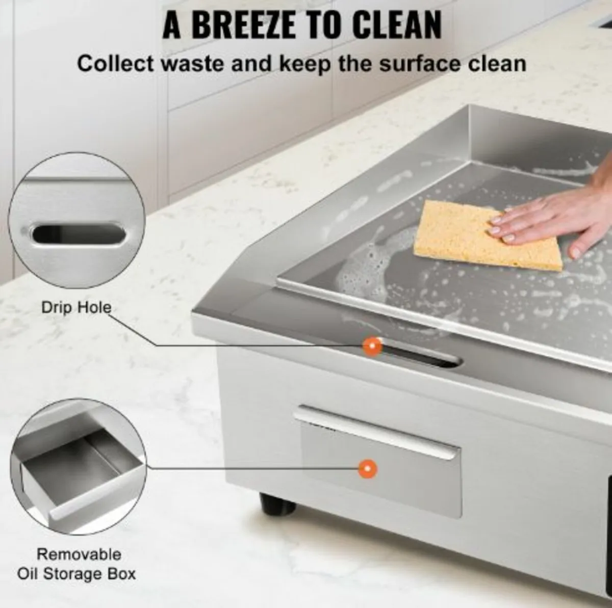 3000W 53.3 cm Commercial Electric Countertop - Image 4