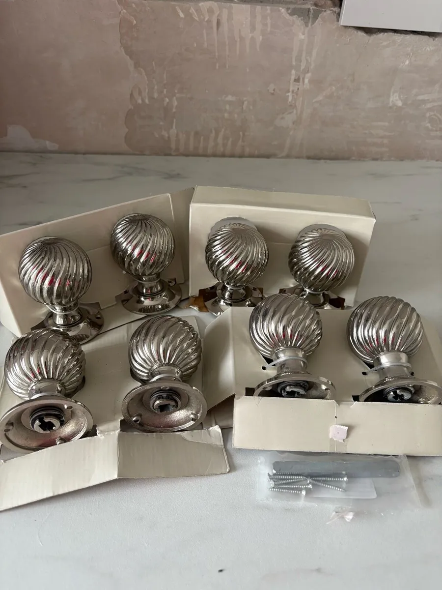 Laura Ashley chrome door knobs