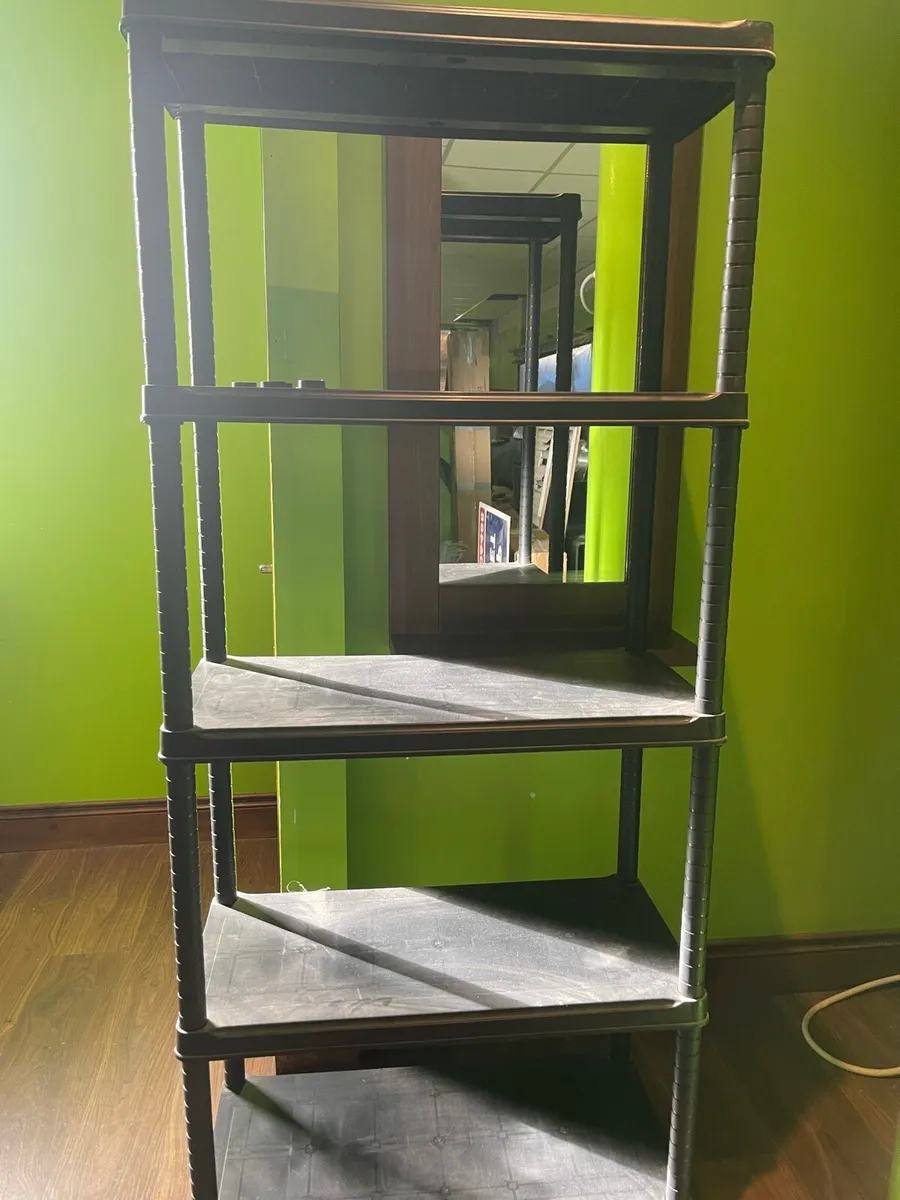 5 shelf plastic shelving unit