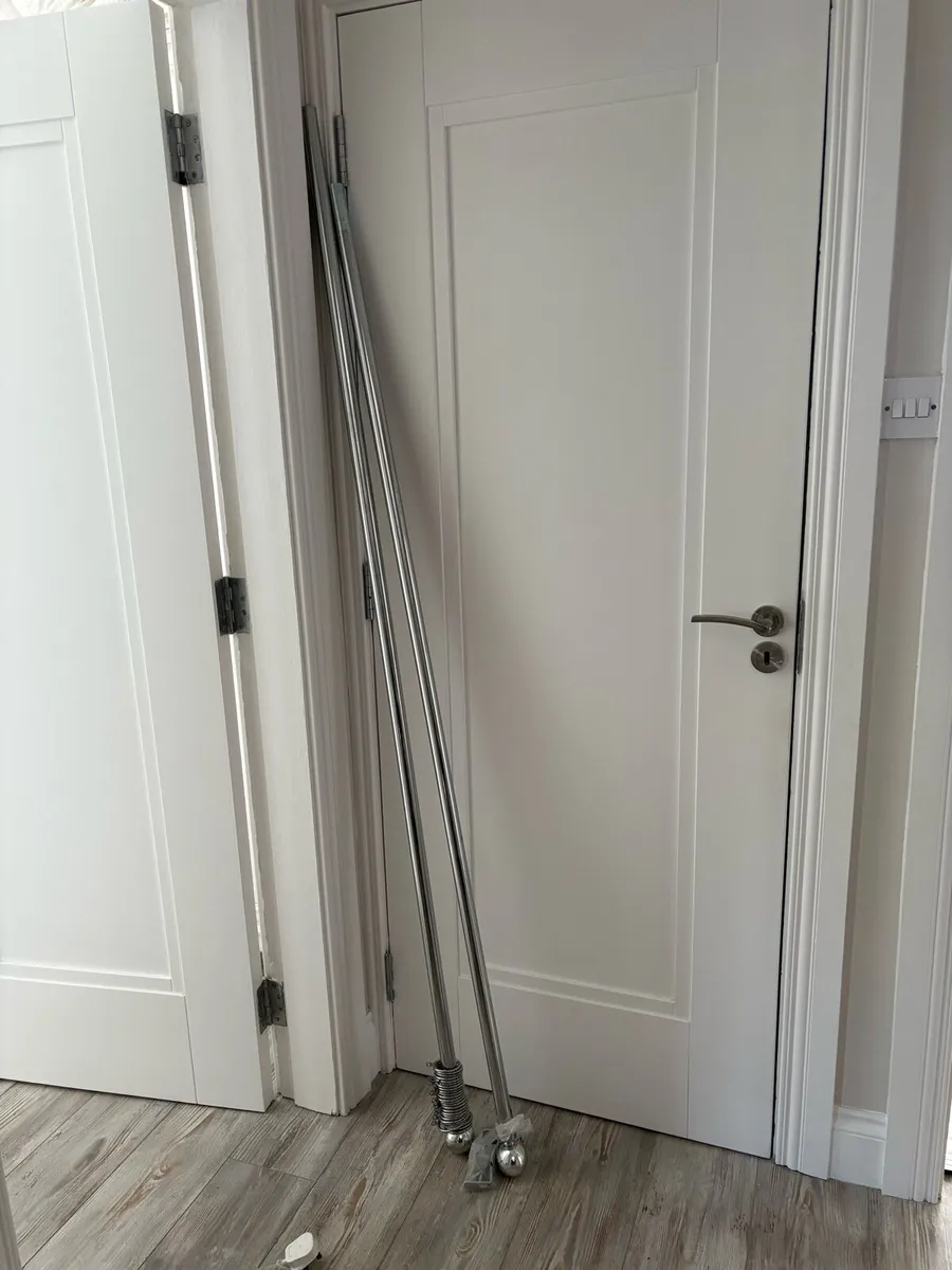 Chrome curtain rail
