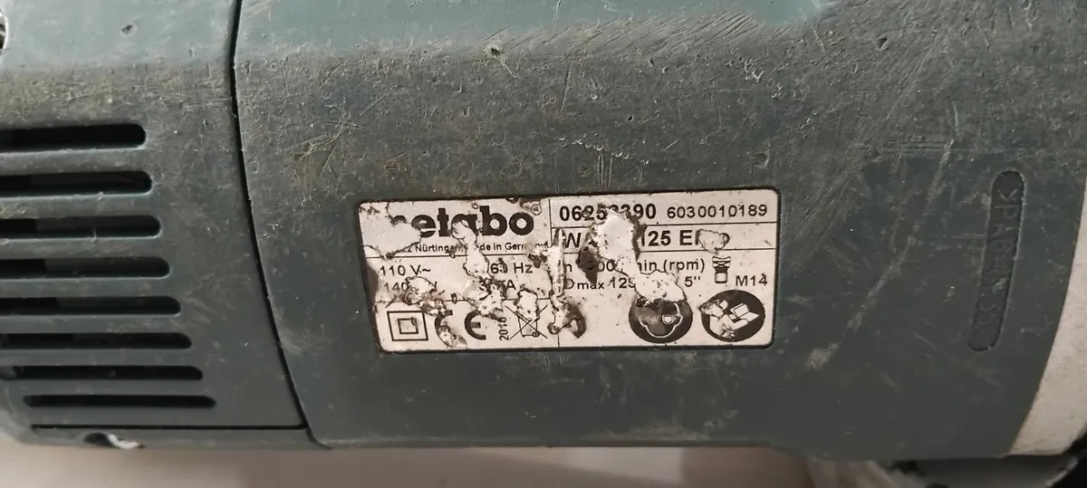 Metabo WA 14-125 Ergo 125mm Grinder 110v - Image 3
