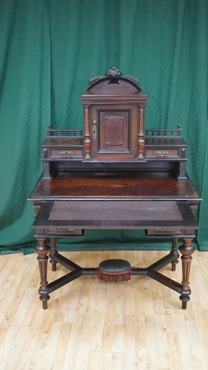 Gründerzeit Rosewood Ladies’ Writing Desk, c.1880 - Image 4
