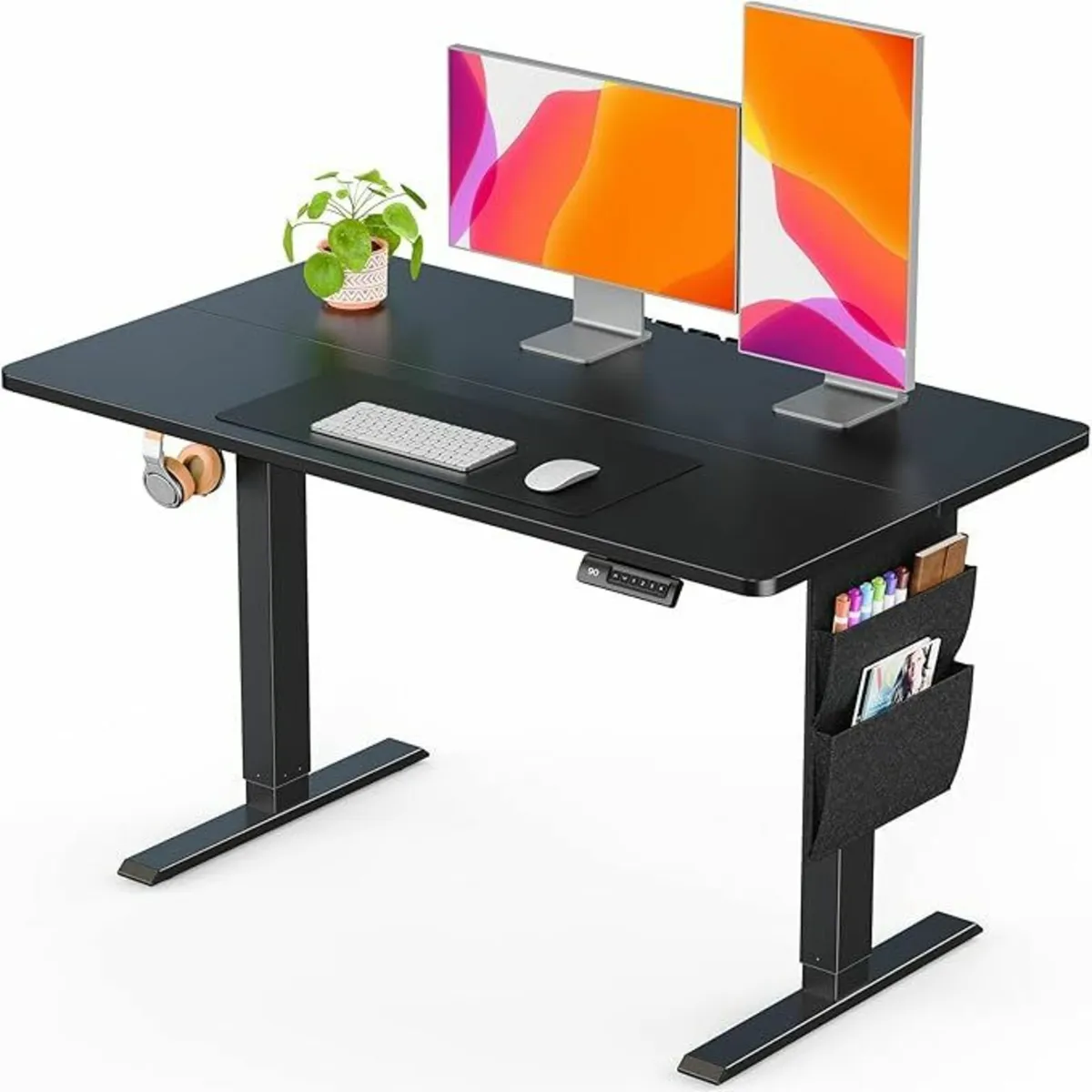 Standing Desk 120x60cm Black Height Adjustable - Image 1