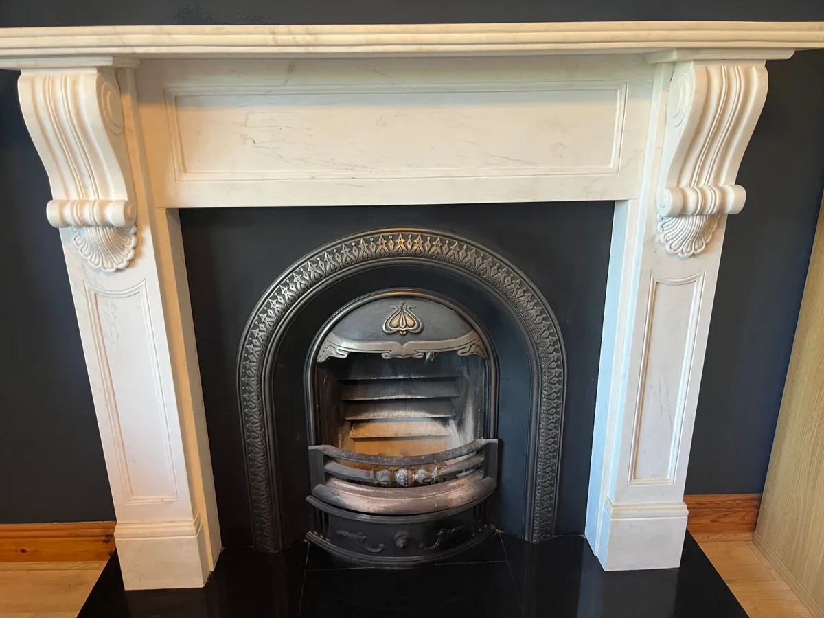 White Marble Fireplace - Image 2