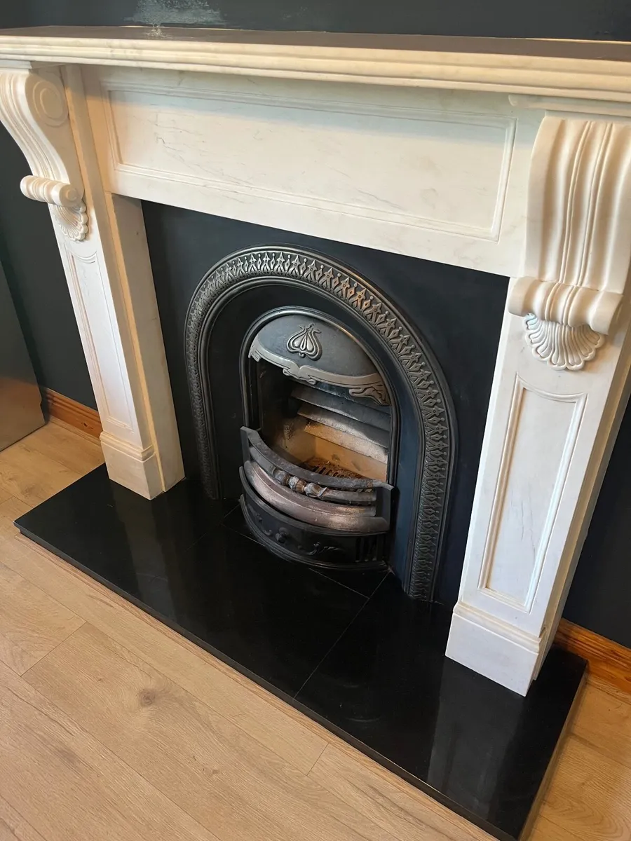 White Marble Fireplace - Image 3