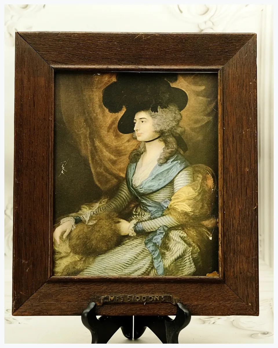Rare Antique Lithograph Portrait: Mrs. Siddons - Image 3