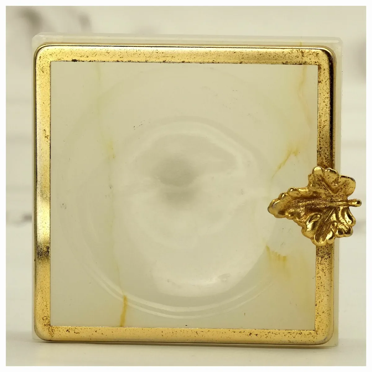 Retro Onyx Brass Smoking Set Ronson Table Lighter, - Image 3