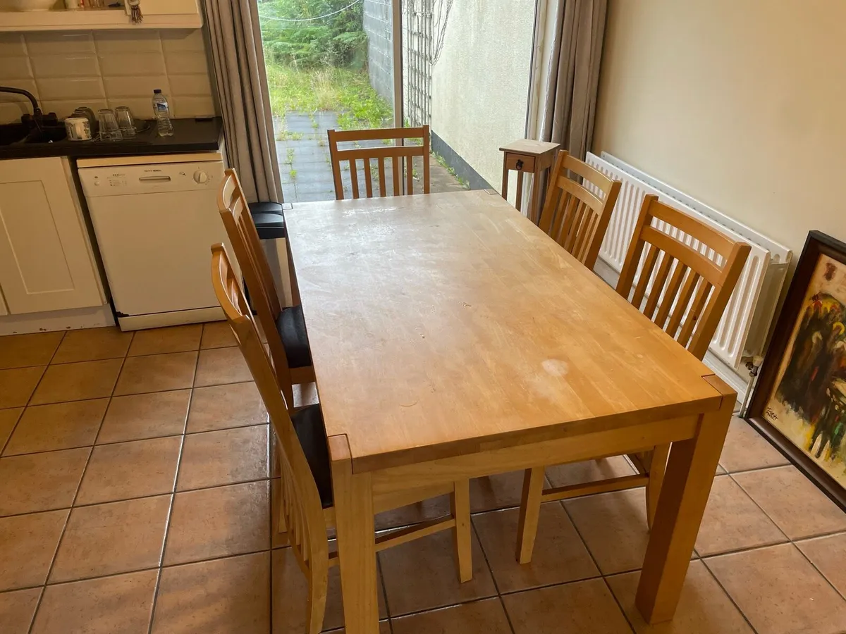 Pine Table and Six Chairs: Best Offer Secures - Image 2
