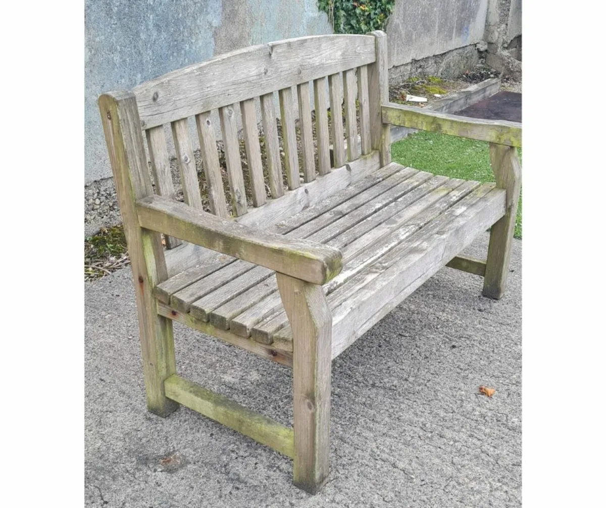 2 Seater Wooden Bench (Ex Display) - Image 2