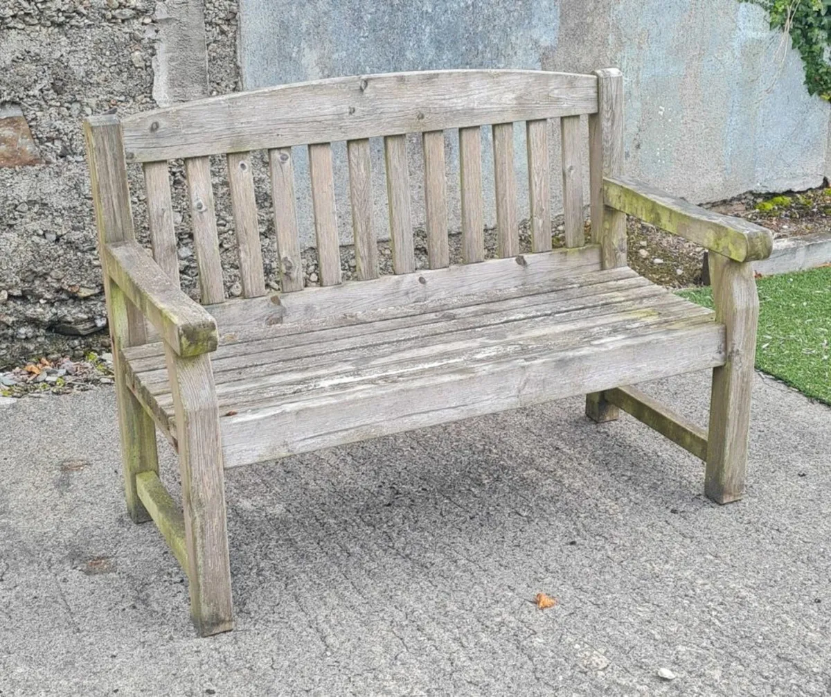 2 Seater Wooden Bench (Ex Display) - Image 3
