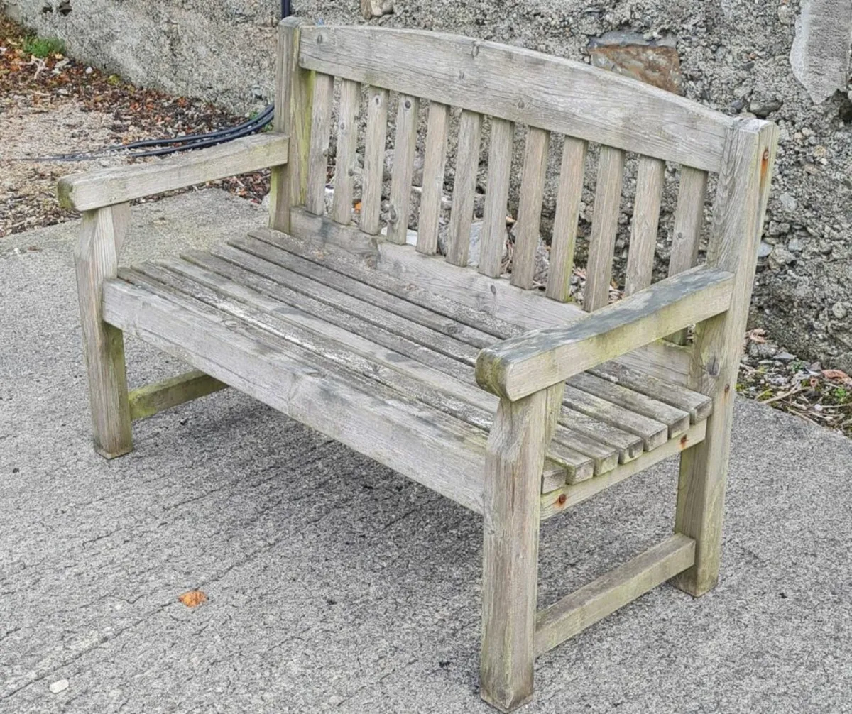 2 Seater Wooden Bench (Ex Display) - Image 4