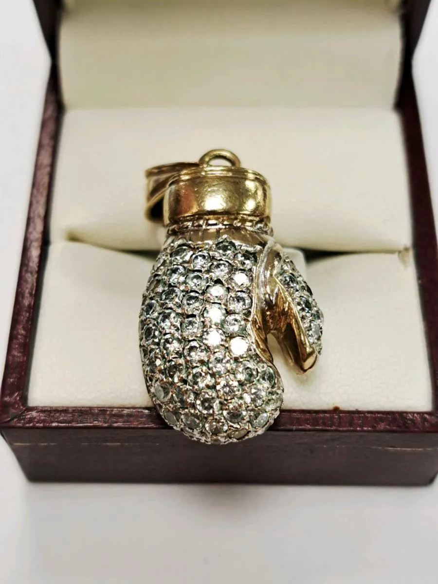 9K Gold Boxing Glove Pendant 9CT - Image 1
