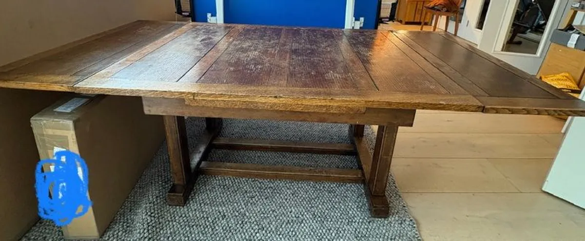 Old fashioned large solid wood table - Image 1