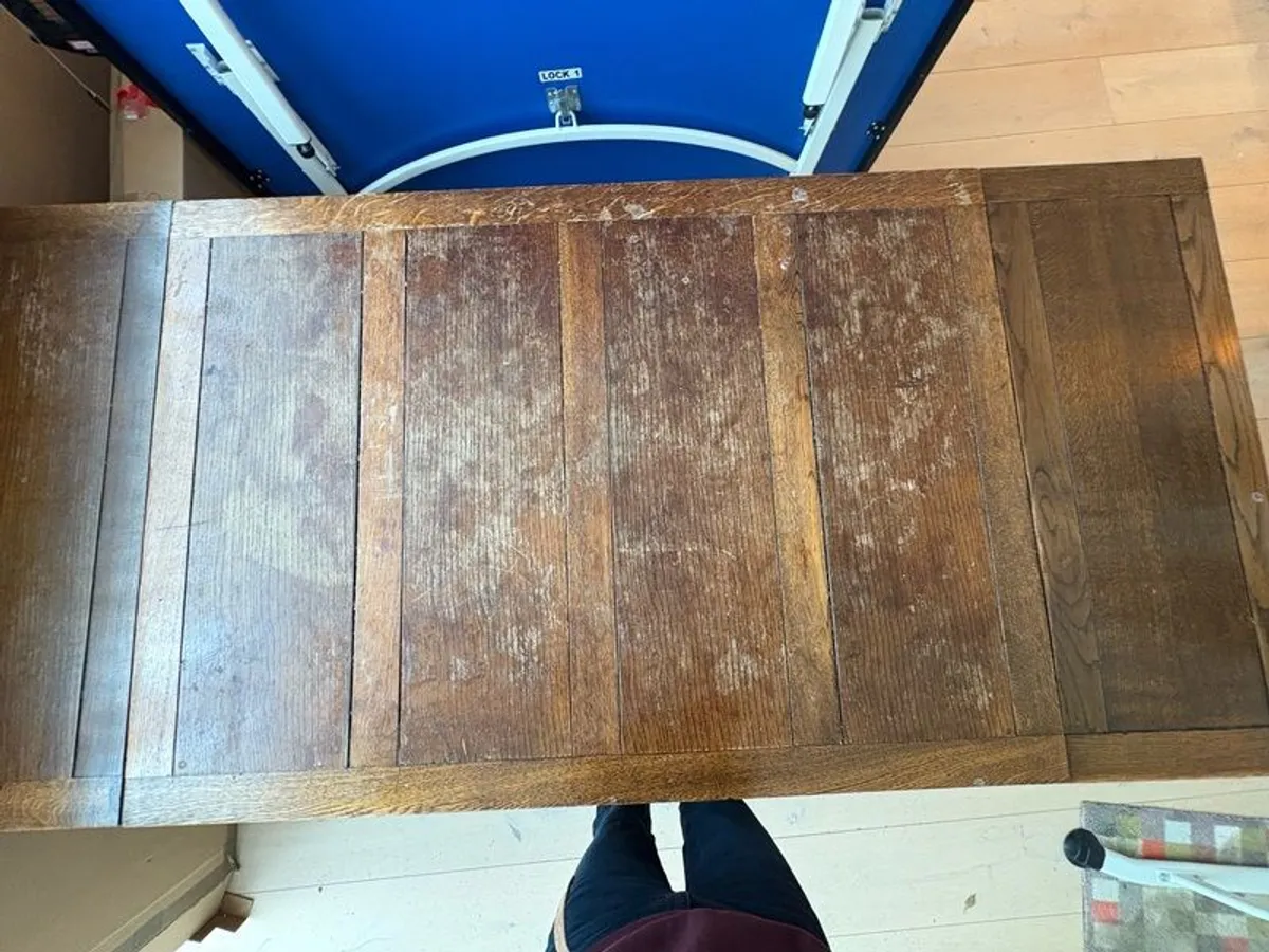 Old fashioned large solid wood table - Image 2