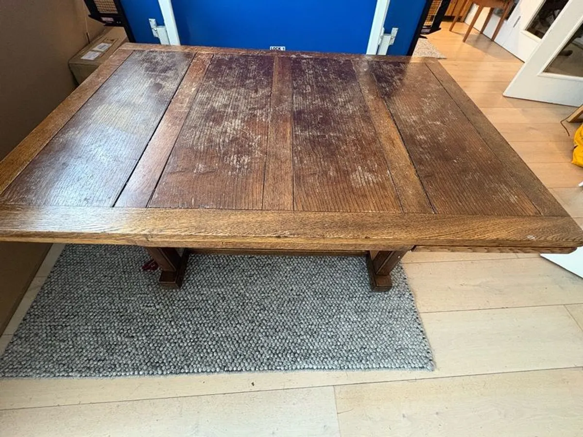 Old fashioned large solid wood table - Image 3