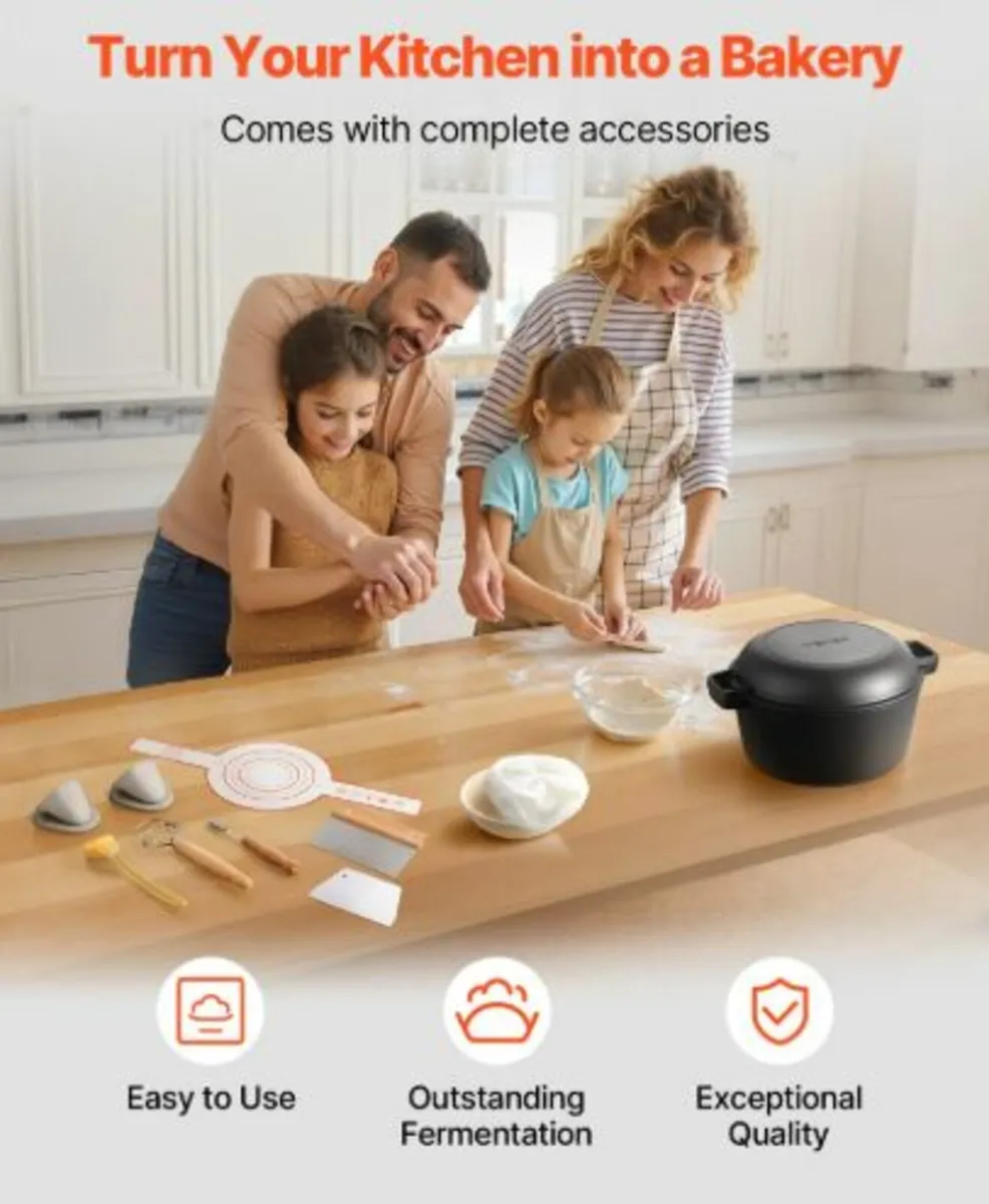 Cast Iron Dutch Oven, 2-in-1 Pre-Seasoned Pot - Image 3
