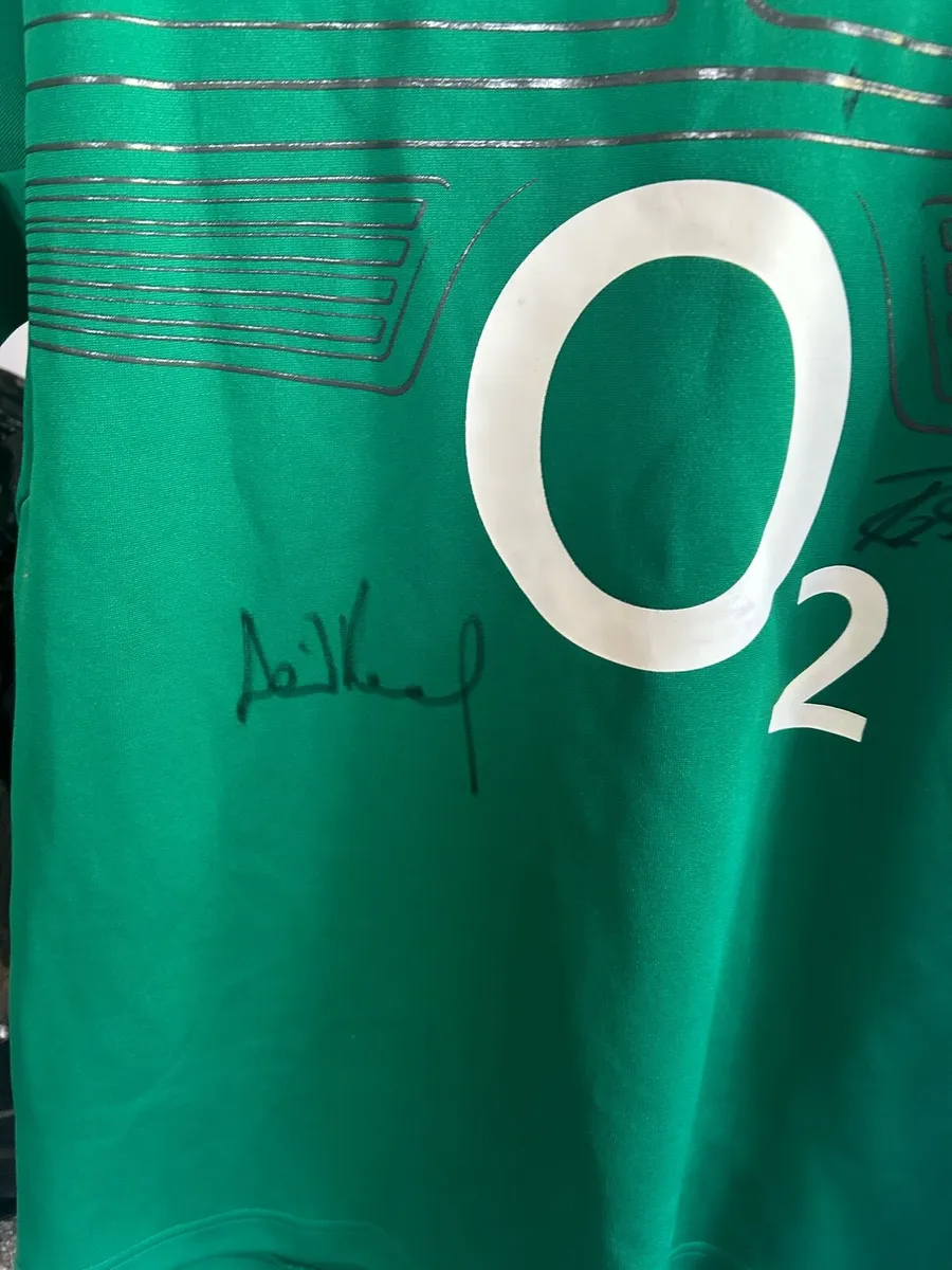 AUTOGRAPHED Irish Rugby Jersey Rob + Dave Kearney - Image 2
