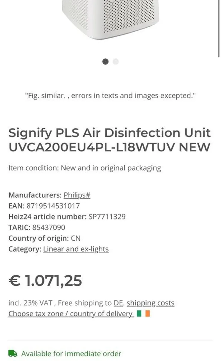 Philips air disinfection/purifier unit - Image 2