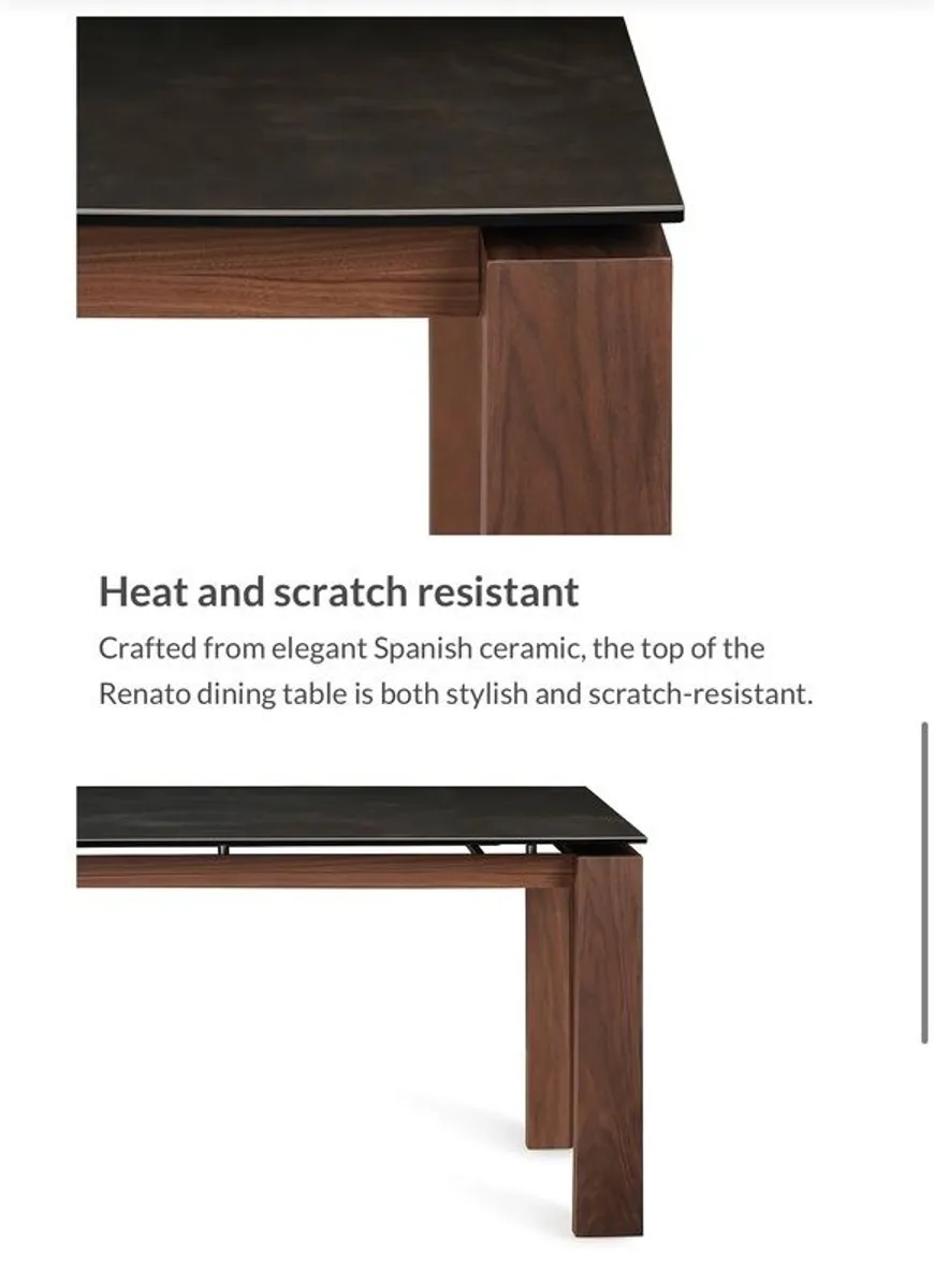 Renato Grey Ceramic Extendable Dining Table - Image 3