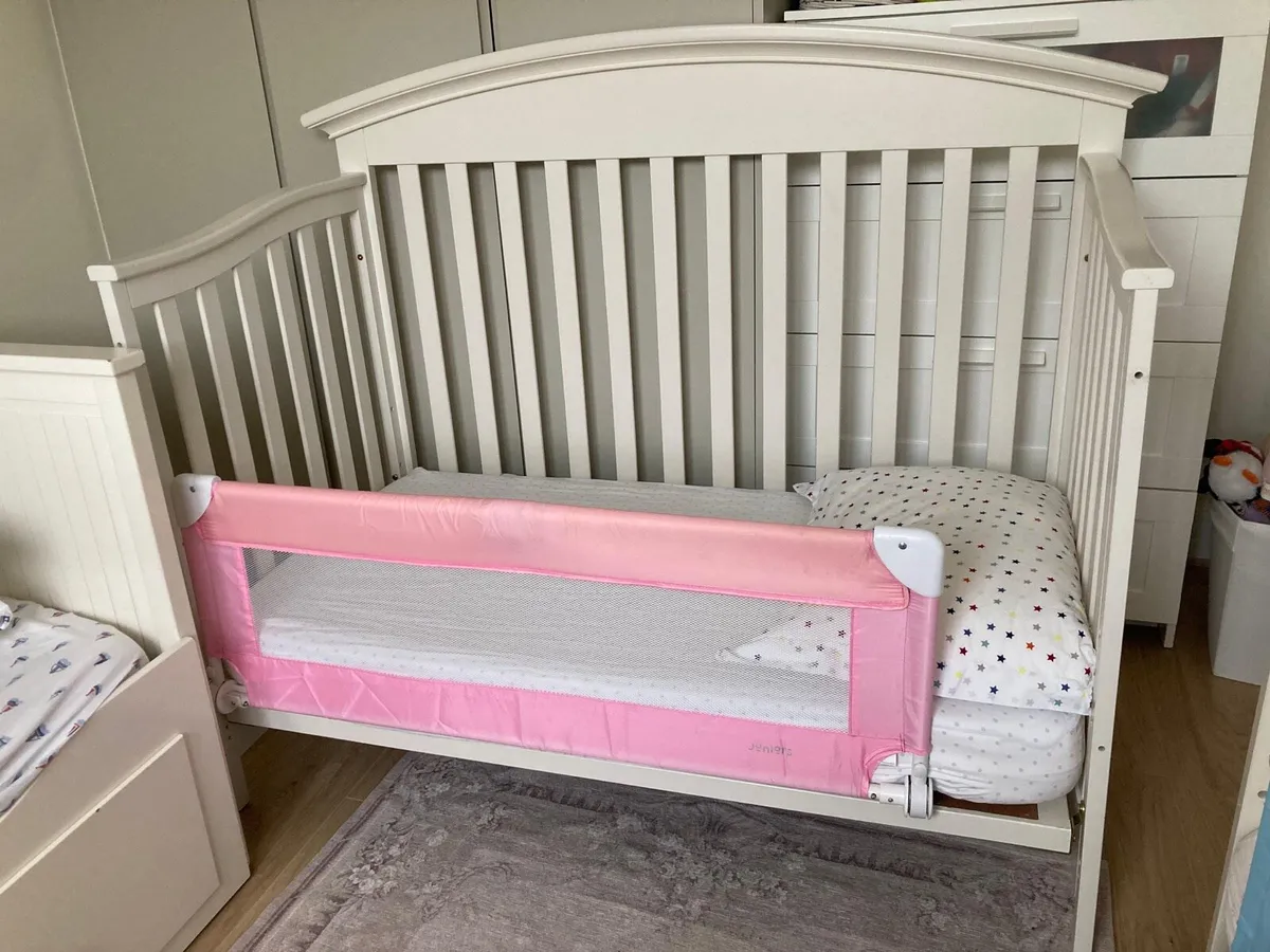 Wooden Crib/ Toddler Bed with Mattress - Image 2