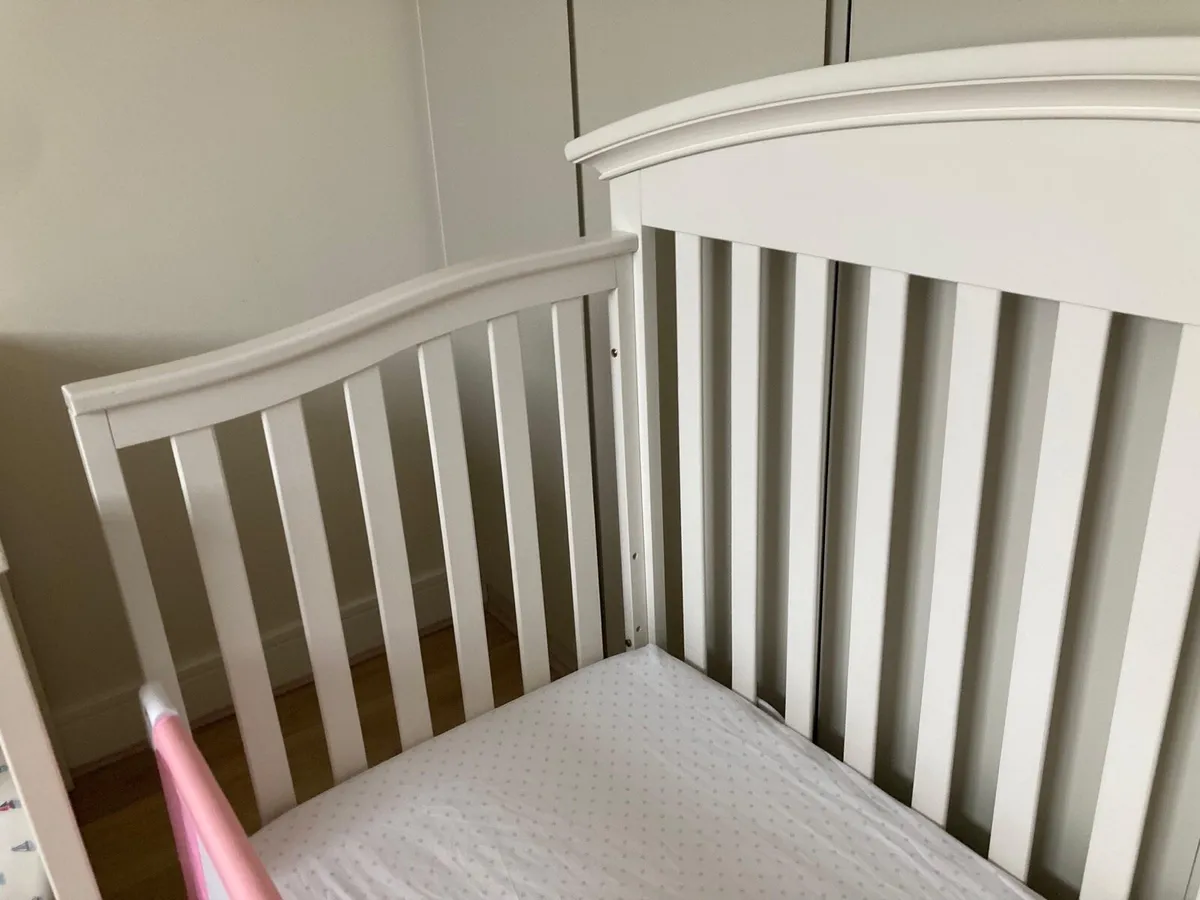 Wooden Crib/ Toddler Bed with Mattress - Image 3