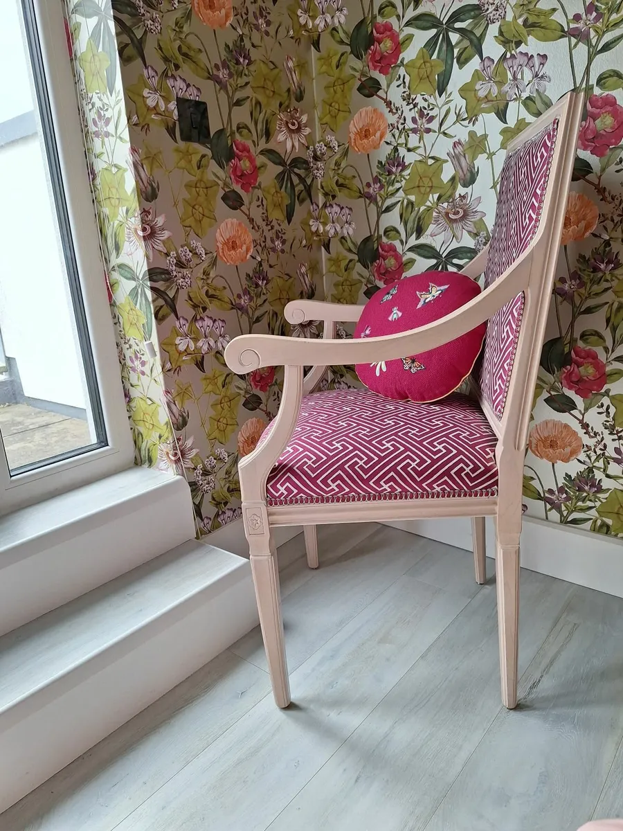 Beautiful Carved Solid  Wood Chair - Image 2