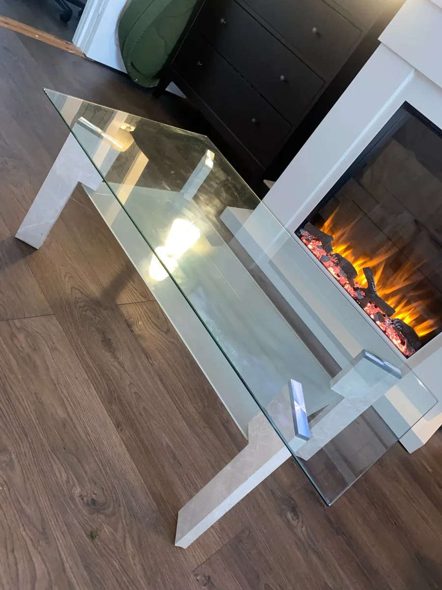 Glass Coffee Table, TV Stand & Side Table - Image 4