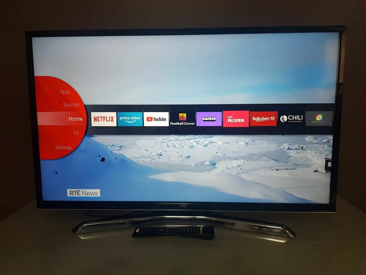 43" JVC 4K Ultra HD HDR Freeview Play Smart LED TV - Image 1