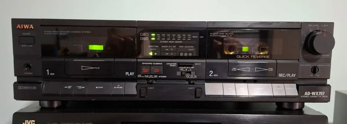 Aiwa AD-WX707 Stereo Cassette Double Deck - Image 1