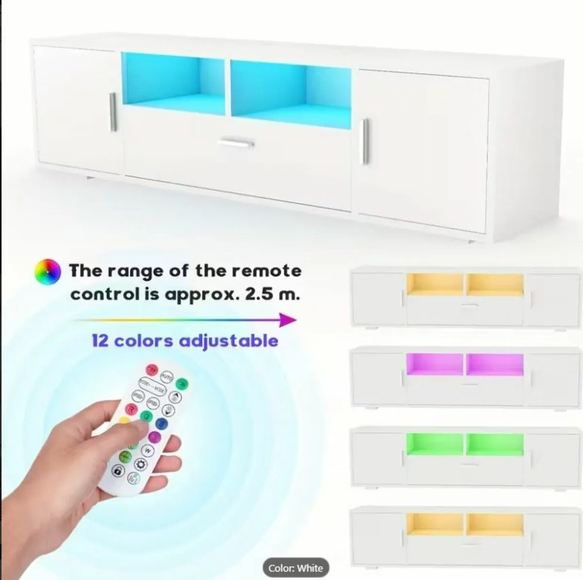 Modern 160 cm LED TV Cabinet Fits TVs up to 70 inc - Image 2