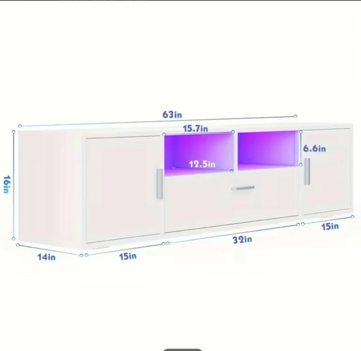Modern 160 cm LED TV Cabinet Fits TVs up to 70 inc - Image 3