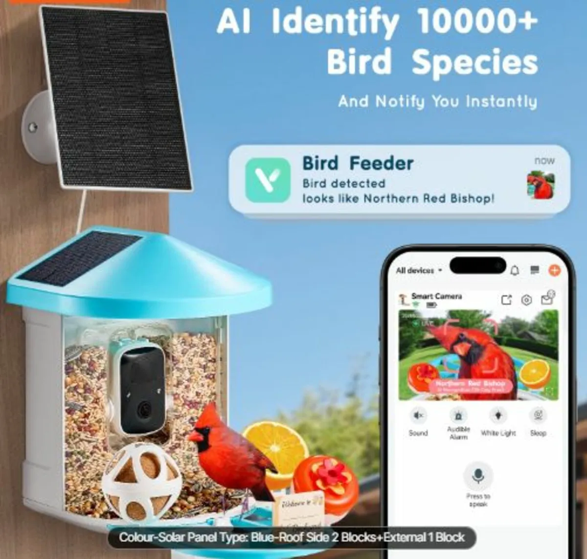Smart Bird Feeder with Camera, 2K HD AI Identify - Image 2