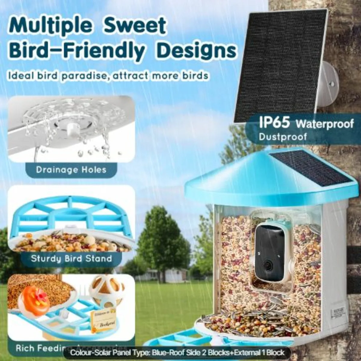 Smart Bird Feeder with Camera, 2K HD AI Identify - Image 4