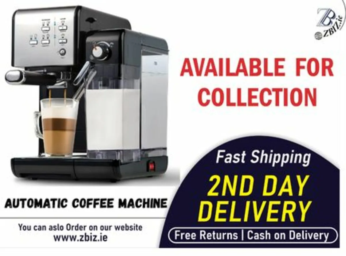 Automatic Coffee Machine – 19-Bar Espresso Maker - Image 1
