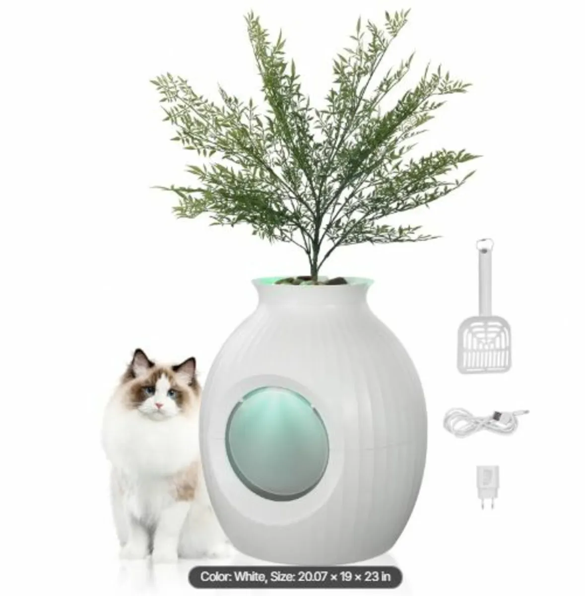 Plant Cat Litter Box, Smart Odor Control System, - Image 1