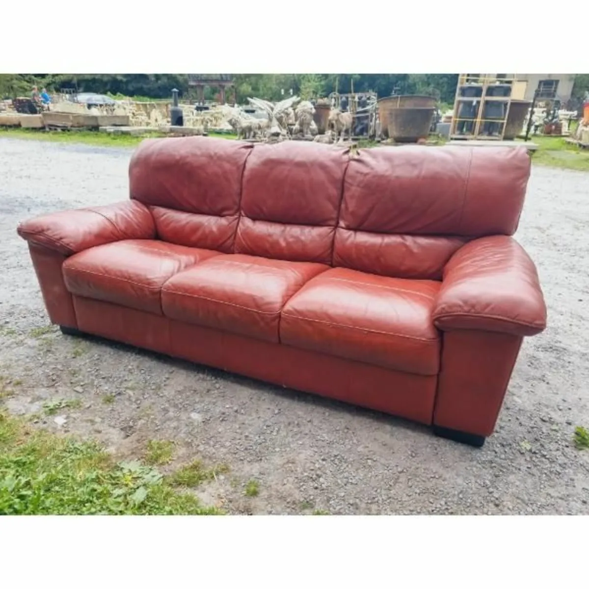 Three Seater Leather Couch KAS852 - Image 1