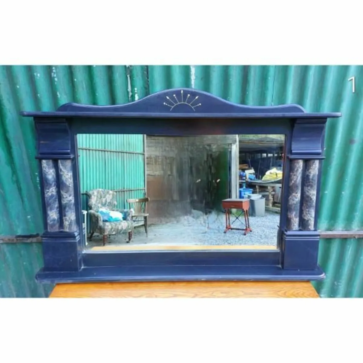 Timber Overmantle Mirror – KAS373 - Image 2