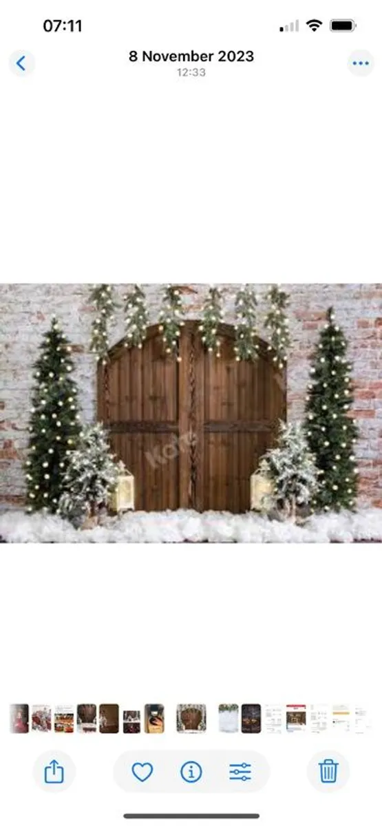 Kates Christmas backdrop Barn Door 10ft x 12.ft