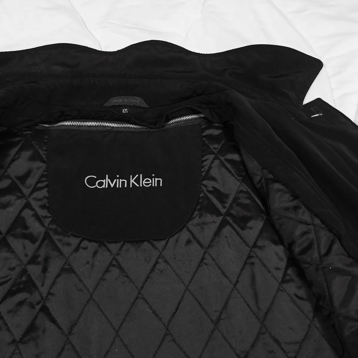 Calvin Klein Black Rain Coat Removable Liner XL - Image 3